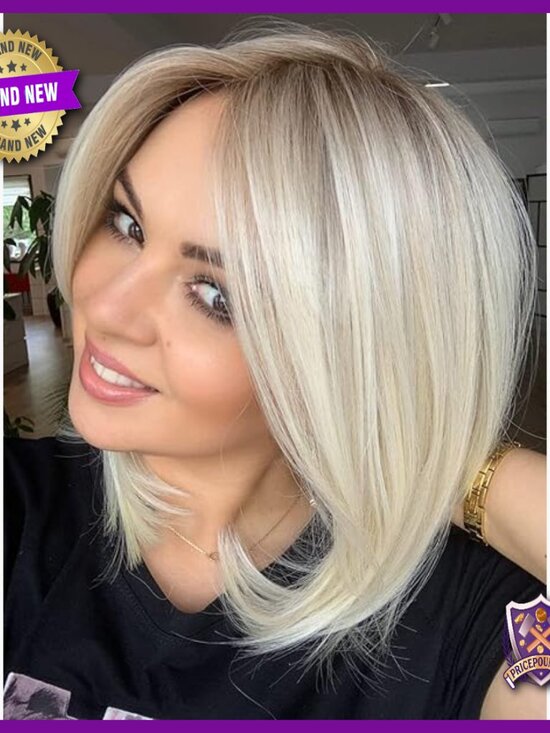 Human Hair Lace Front Wig Pre-Plucked Hairline Lightweight Breathable Cap main image 7